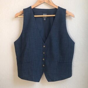 Worthington Slate Blue Button-Up Vest